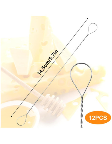 Set de 12 Cortadores de Queso con Alambre Larrel - Acero Inoxidable