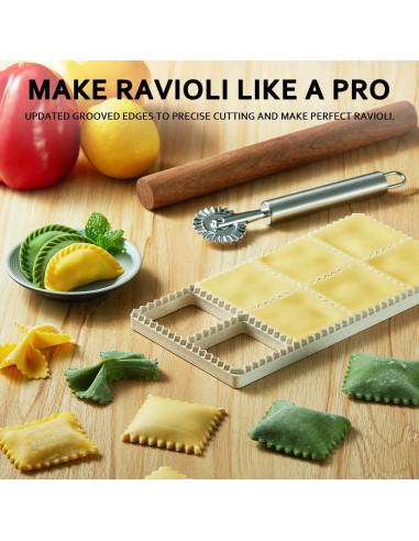 Prensa de Ravioli MUMSUNG con Rodillo y Tabla de Gnocchi