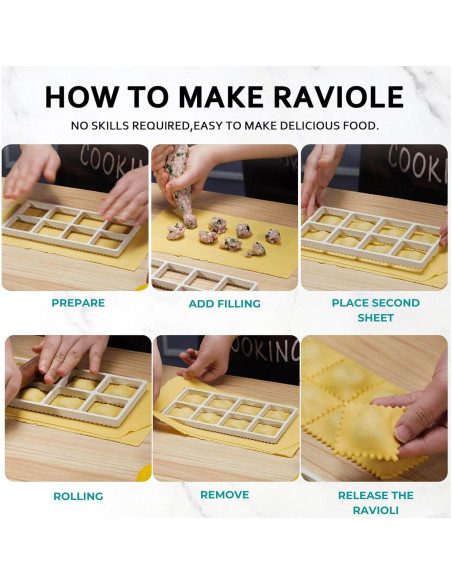 Prensa de Ravioli MUMSUNG con Rodillo y Tabla de Gnocchi