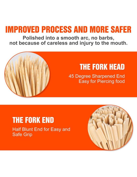 Palitos de Bambú Natural Newflager 25.4 cm - 400 Piezas