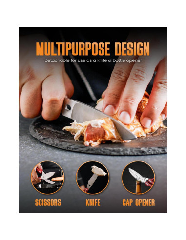 Tijeras de Aves de Corral Demzit 2024 - Acero Inoxidable, Antideslizantes