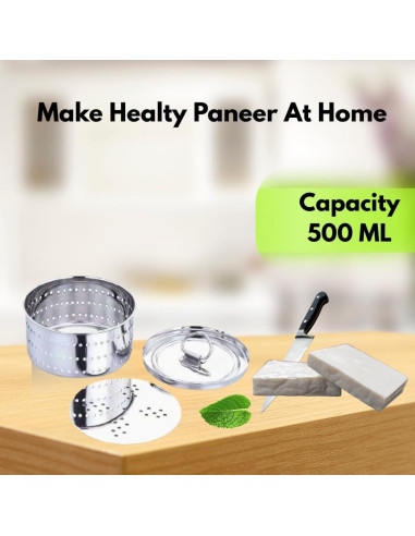 Molde Redondo de Acero Inoxidable Voqo 500ml para Paneer y Tofu