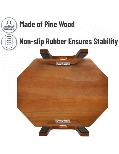 Bandeja para brazo de sofá BAMBOO LAND octagonal madera acacia