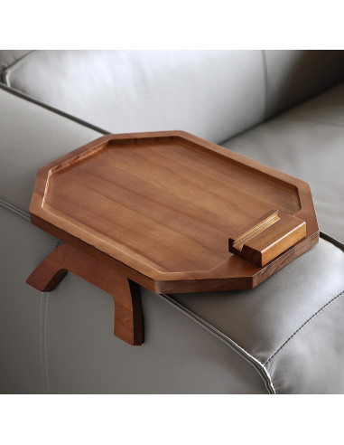 Bandeja para brazo de sofá BAMBOO LAND octagonal madera acacia