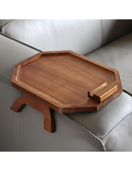 Bandeja para brazo de sofá BAMBOO LAND octagonal madera acacia