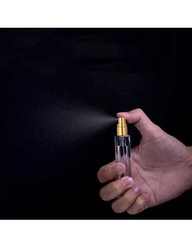 8 Botellas de Spray de Perfume AGENIZ 10ml Vidrio Dorado