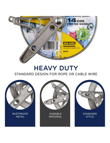 Polea de Ropa Exterior Strata 5.5" Metal a Prueba de Óxido