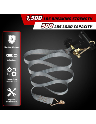 Correas de Sujeción Towmax 7.5ft (2.29m) con Gancho en J