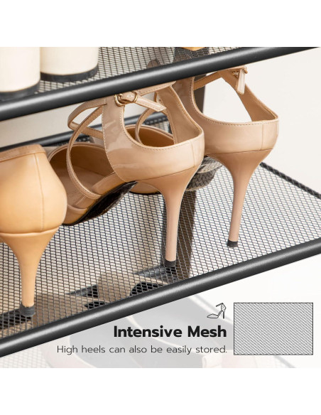 Estante para Zapatos HOOBRO 8 Niveles Marrón Rústico 75 cm