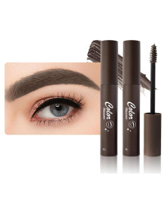 BINGBRUSH Máscara para Cejas Teñida y Espesante 2Pcs - Marrón Oscuro