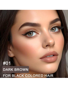 BINGBRUSH Máscara para Cejas Teñida y Espesante 2Pcs - Marrón Oscuro 2