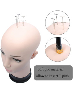 Cabeza de Maniquí Beige BHD Beauty 28 cm para Pelucas 2