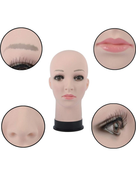 Cabeza de Maniquí Beige BHD Beauty 28 cm para Pelucas