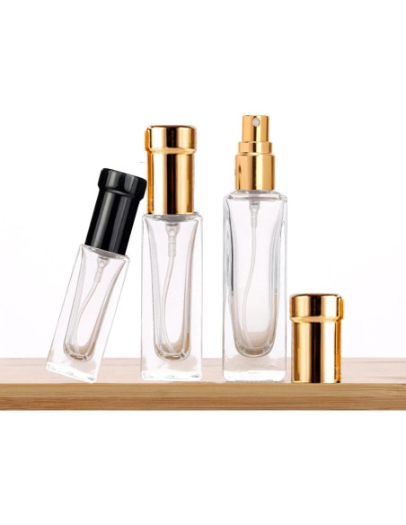 8 Botellas de Spray de Perfume AGENIZ 10ml Vidrio Dorado