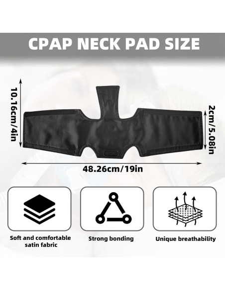 Almohadilla para Cuello CPAP JFHNMLW Negra - Suave y Transpirable