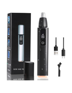 Recortador de Vello Nasal Aocojar Negro 10000RPM Impermeable