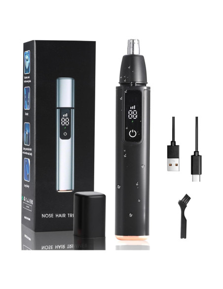 Recortador de Vello Nasal Aocojar Negro 10000RPM Impermeable