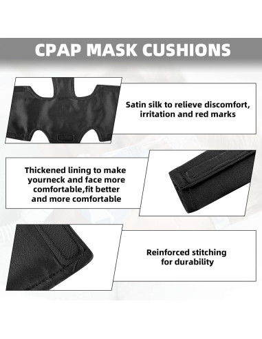 Almohadilla para Cuello CPAP JFHNMLW Negra - Suave y Transpirable