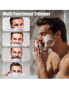 Recortador de Vello Nasal Aocojar Negro 10000RPM Impermeable 2