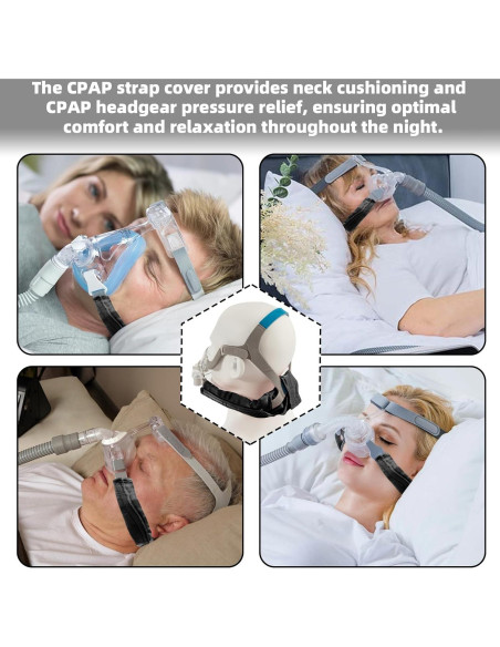 Almohadilla para Cuello CPAP JFHNMLW Negra - Suave y Transpirable