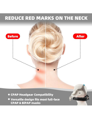 Almohadilla para Cuello CPAP JFHNMLW Negra - Suave y Transpirable