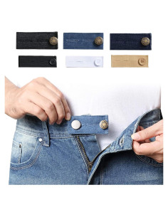 Extensores de Cintura Denim Zousen - Paquete de 6 Ajustables