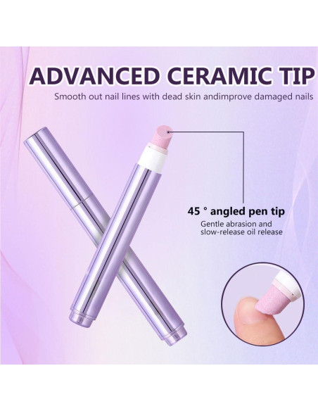 Lápiz de Cuidado de Uñas 3-en-1 Genérico con Aceite y Punta Cerámica