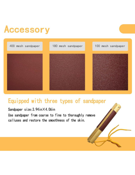 Removedor de Callos JLDGMXCDZ con 3 Papeles de Lija 100/180/400