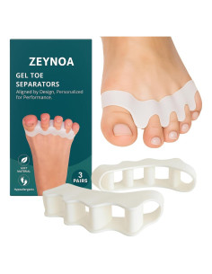 Separadores de Dedos de Silicona ZEYNOA - 6 Pcs Alivio Juanetes