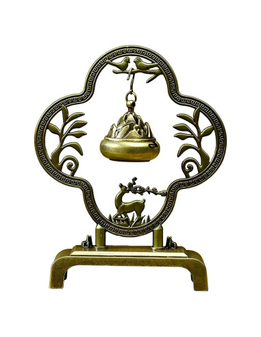 Soporte de Incienso Hikiwin Ciervo Bronce 15.7 cm