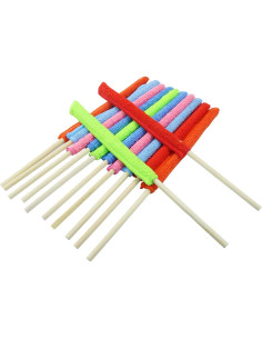 Paquete de 12 Varitas de Plumería Microfibra AKVIBG 26cm 2