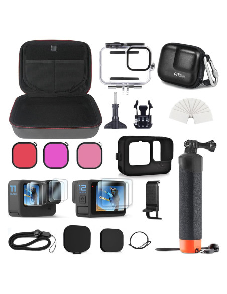Funda Protectora FitStill para GoPro Hero 9/10/11/12 Negra