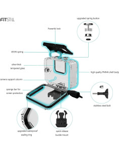 Funda Protectora FitStill para GoPro Hero 9/10/11/12 Negra 2
