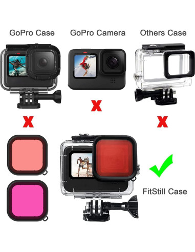 Funda Protectora FitStill para GoPro Hero 9/10/11/12 Negra