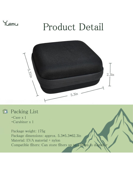 Funda Dura Yullmu para 6 Filtros de Cámara 95mm