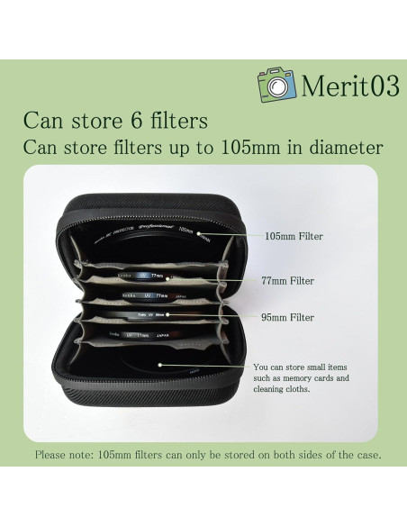 Funda Dura Yullmu para 6 Filtros de Cámara 95mm