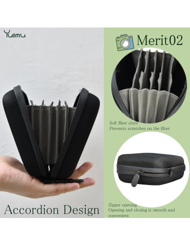 Funda Dura Yullmu para 6 Filtros de Cámara 95mm