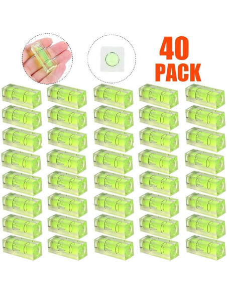 Nivel de Burbuja Mini Cuadrado UCCKEYI 40 Piezas 40mm