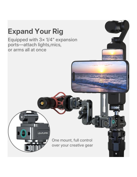 Soporte de trípode magnético Leaplumin para iPhone y iPad