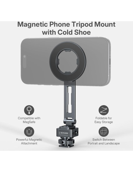 Soporte de trípode magnético Leaplumin para iPhone y iPad