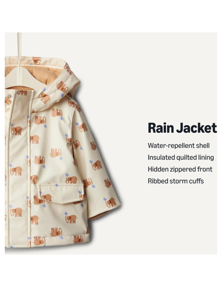 Chaqueta de Lluvia Repelente Amazon Essentials 3T Elefantes
