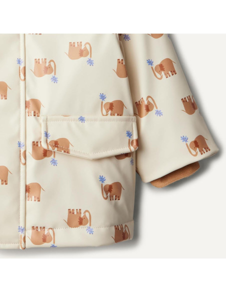 Chaqueta de Lluvia Repelente Amazon Essentials 3T Elefantes