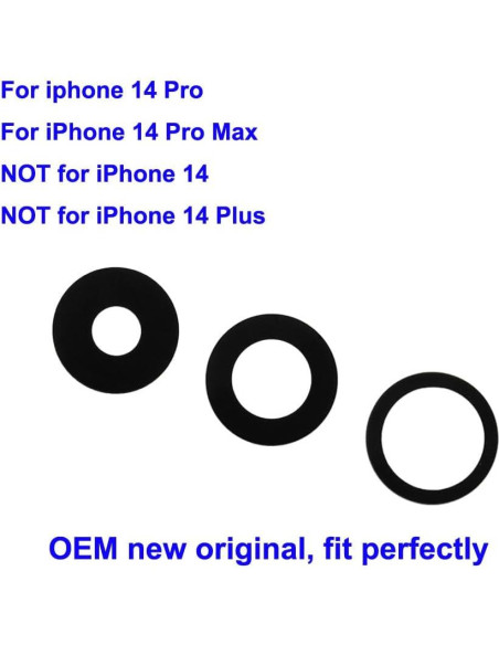 Reemplazo Lente de Cámara Trasera OEM para iPhone 14 Pro/Max