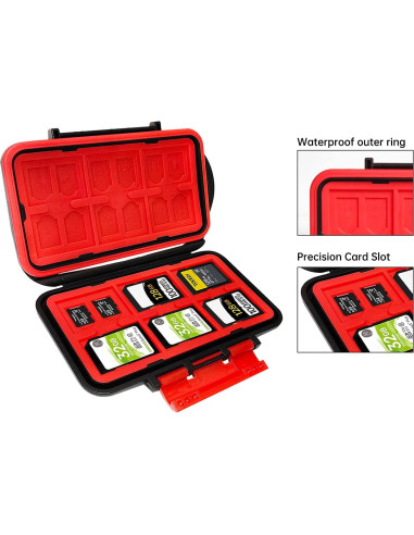 Estuche LYNCA para 36 Tarjetas de Memoria SD y TF Resistente