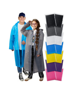 Paquete de 14 Ponchos de Lluvia Reutilizables JaGely 135.9 cm