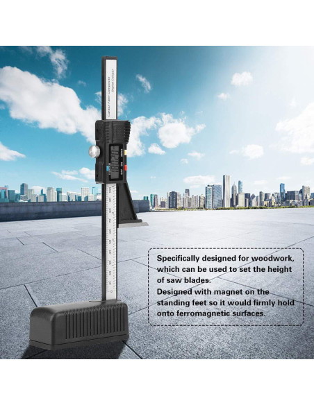 Calibrador de Altura Digital TOPINCN con Base Magnética