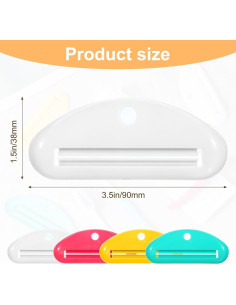 Exprimidor de Pasta de Dientes YBETY 12 Pcs Colorido Reutilizable 2