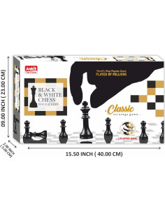 Conjunto de Ajedrez Negro y Blanco Ankit 38x38 cm Portátil 2