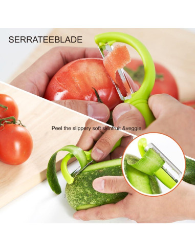 Juego de 6 Peladores de Verduras Soft Home - Acero Inoxidable
