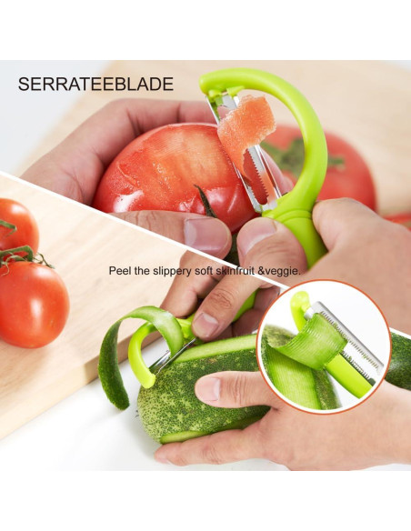 Juego de 6 Peladores de Verduras Soft Home - Acero Inoxidable